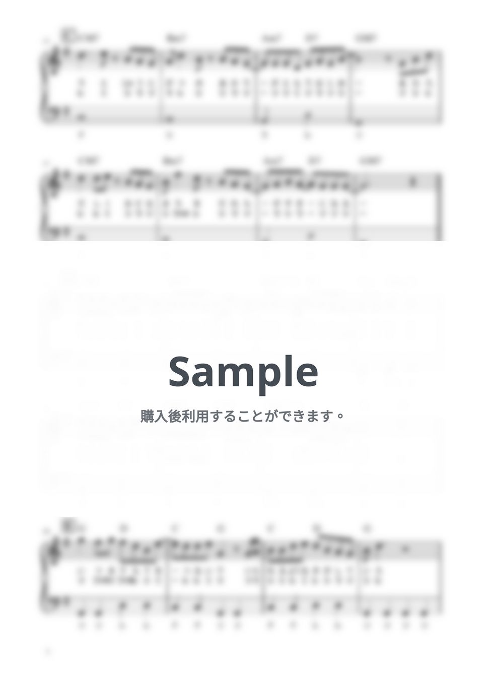 B&#x27;z - いつかのメリークリスマス (ピアノソロ / 初心者向け / 原曲キー / ドレミつき / 歌詞つき) by きだわたる