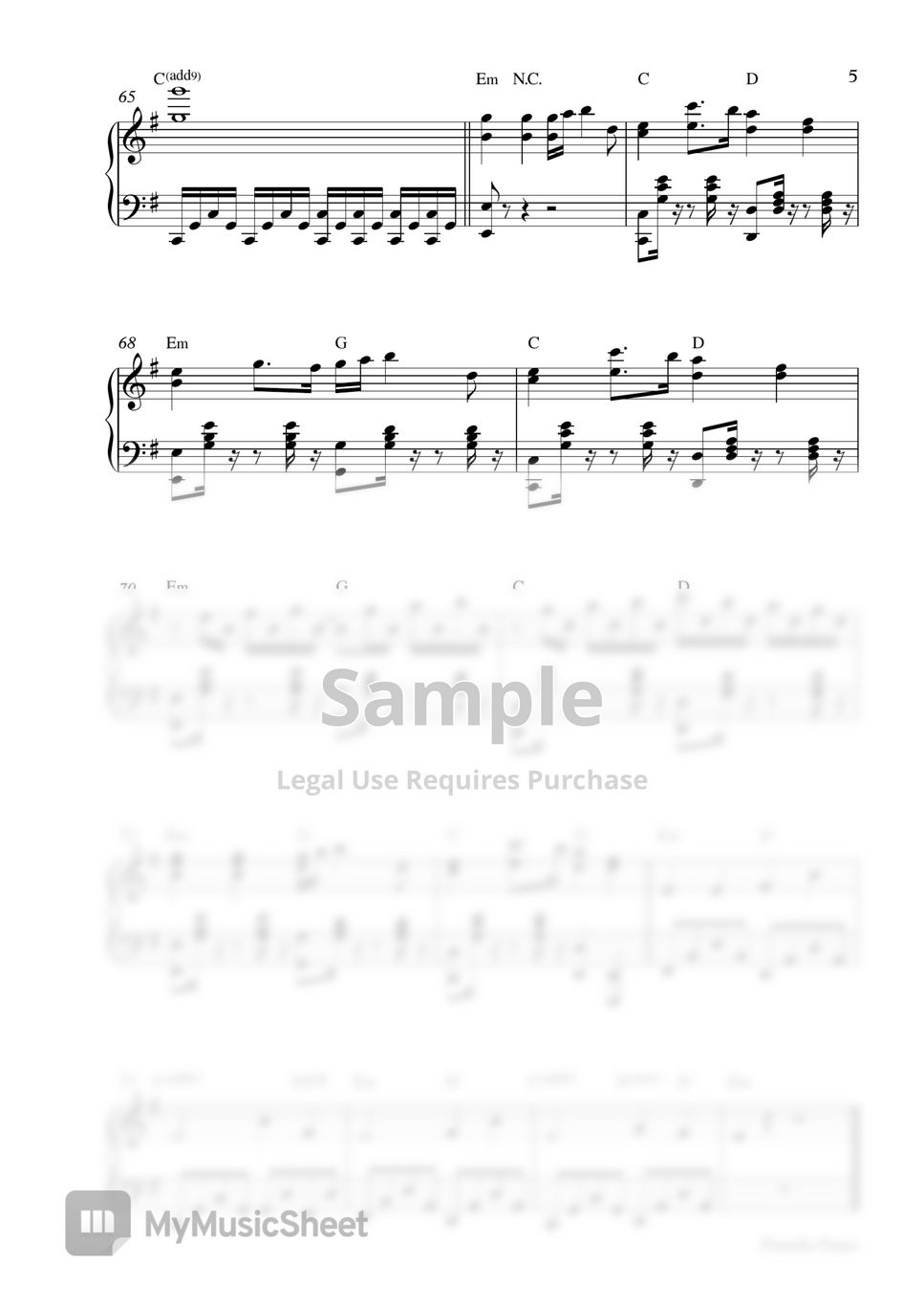 Alan Walker - Darkside (Piano Sheet) by Pianella Piano