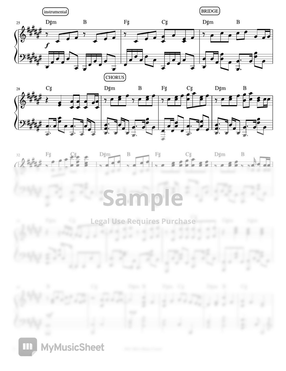 Slander - Love is Gone (piano sheet music) by Mel's Music Corner