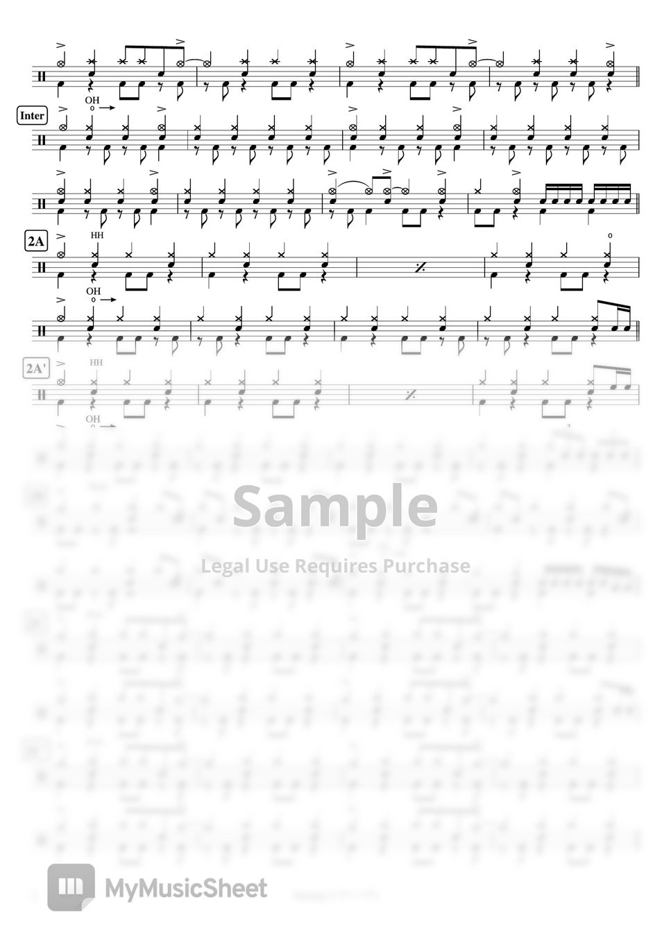 ELLEGARDEN - JitterBug (ジターバグ) Sheets by Cookai's J-pop Drum sheet music!!!