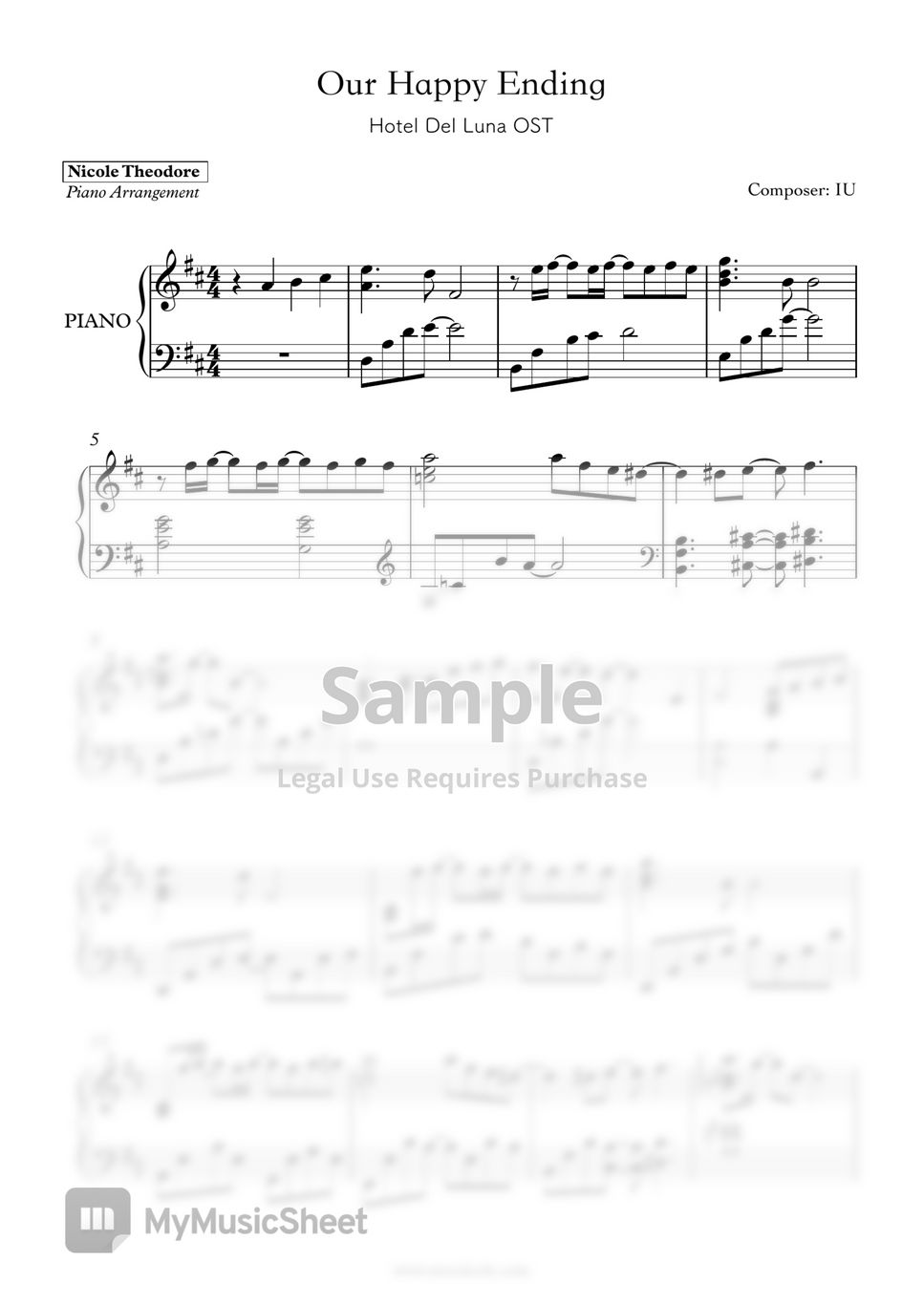 IU Our Happy Ending (Hotel Del Luna) Sheets by Nicole Theodore