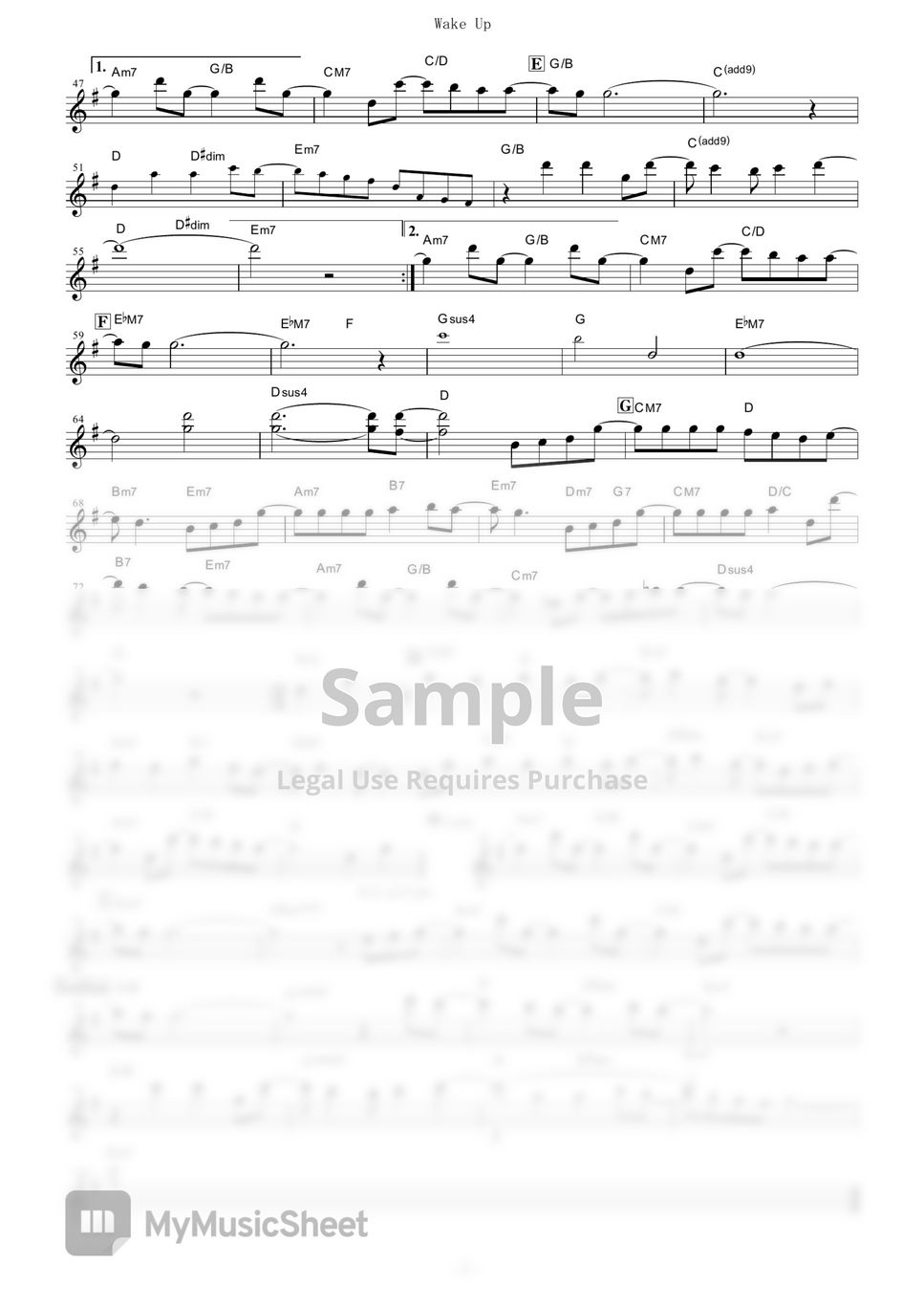 ClariS - Wake Up (Moyashimon Returns / in C) Sheets by muta-sax