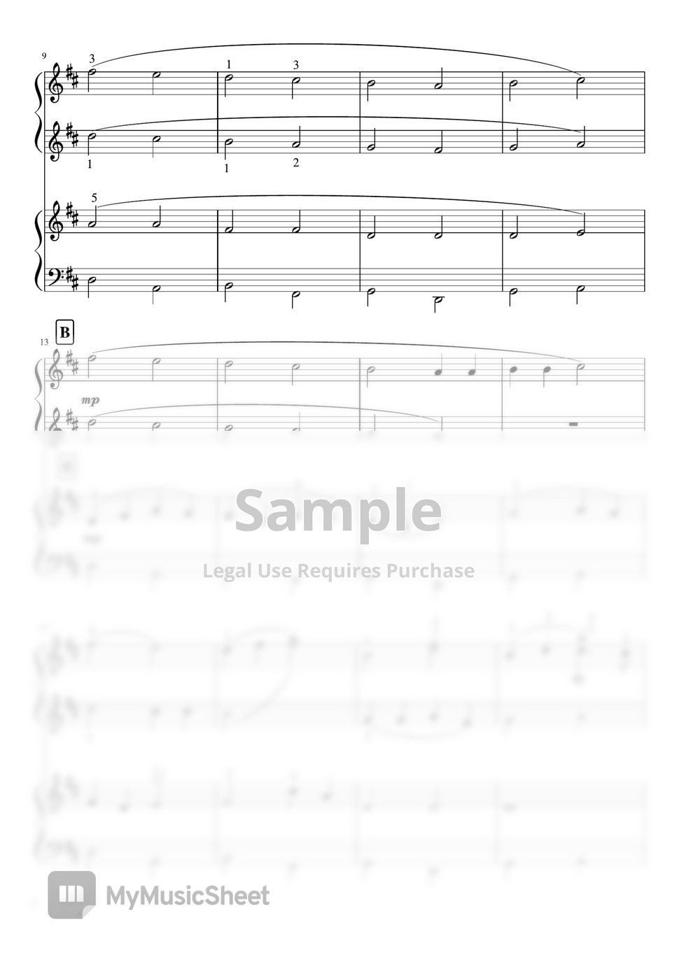 J.Pachelbel - Canon (Ddur/Piano4hands/ beginner~intermediate) Sheets by ...