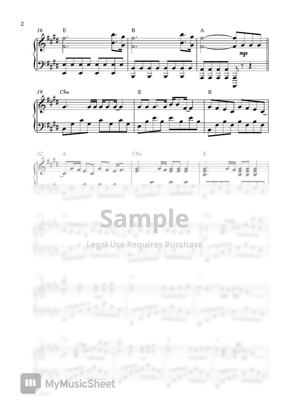 OneRepublic - Counting Stars (Piano Sheet) by Pianella Piano