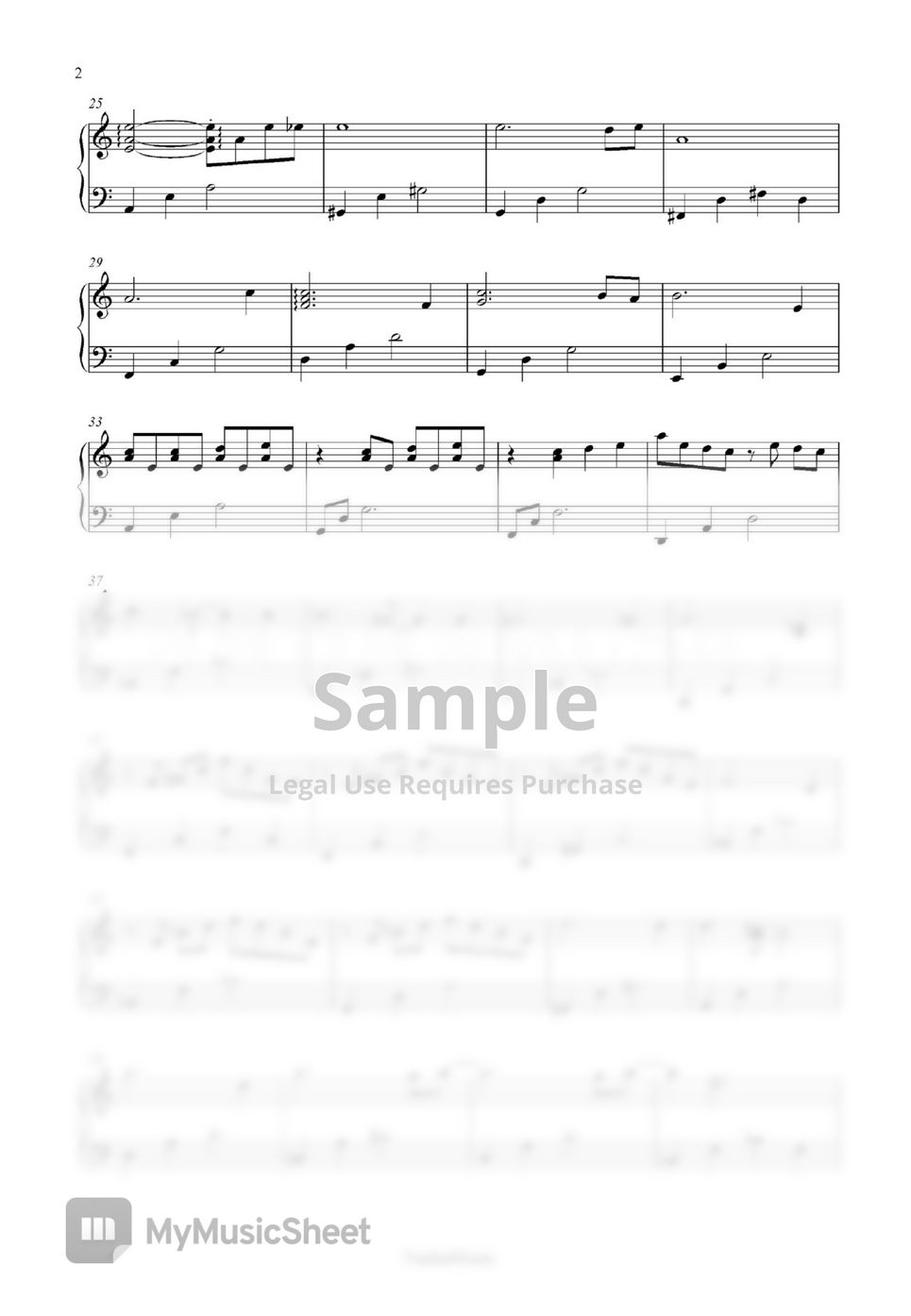 Black Rose - Nadan /'You Will Be Mine Forever, Hatred, Grudge : Newage Piano' piano sheet
