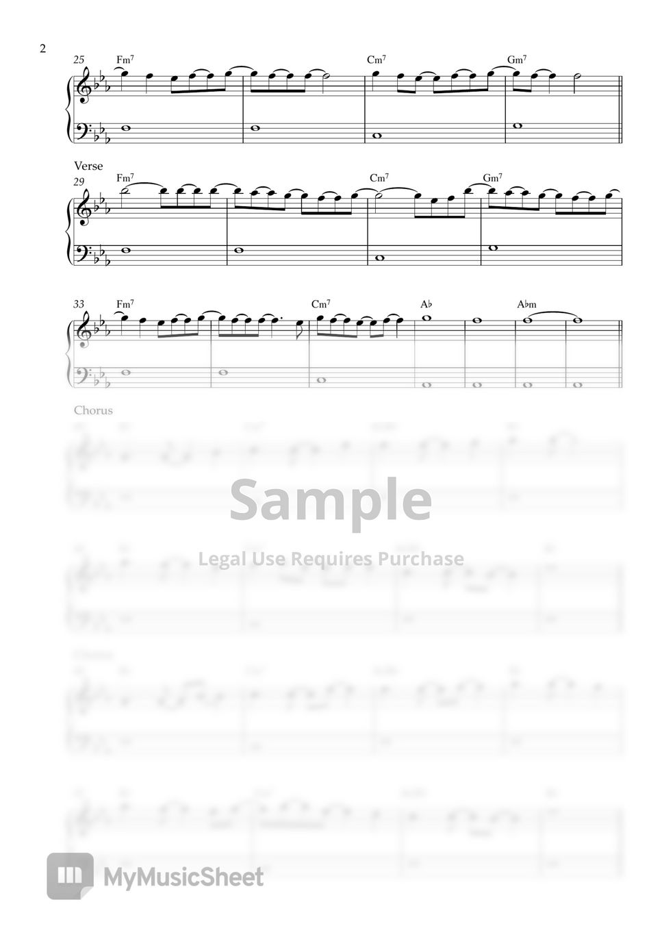 Olivia Rodrigo - lacy (EASY PIANO SHEET) Sheets by Pianella Piano