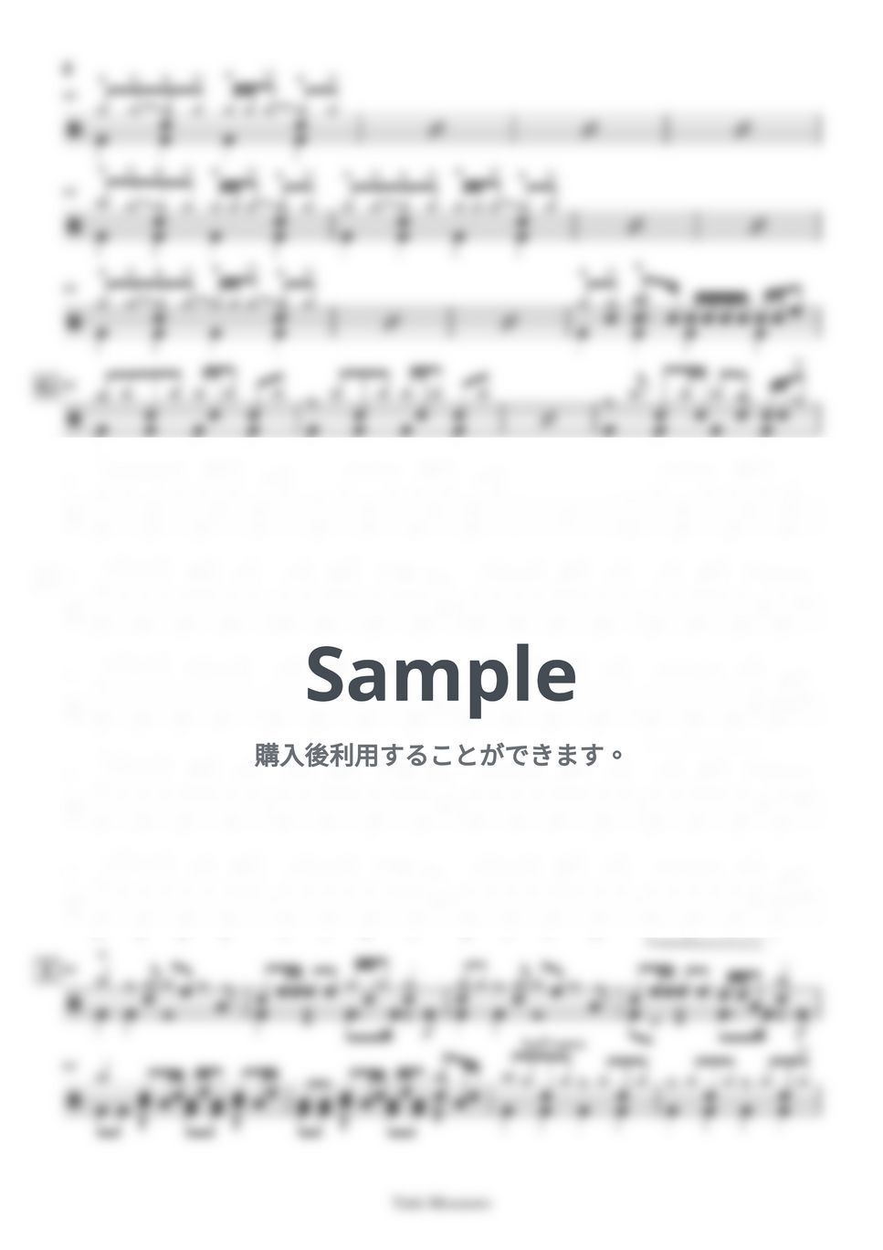 back number - 【ドラム譜】高嶺の花子さん【完コピ】 (参考動画あり) by Taiki Mizumoto