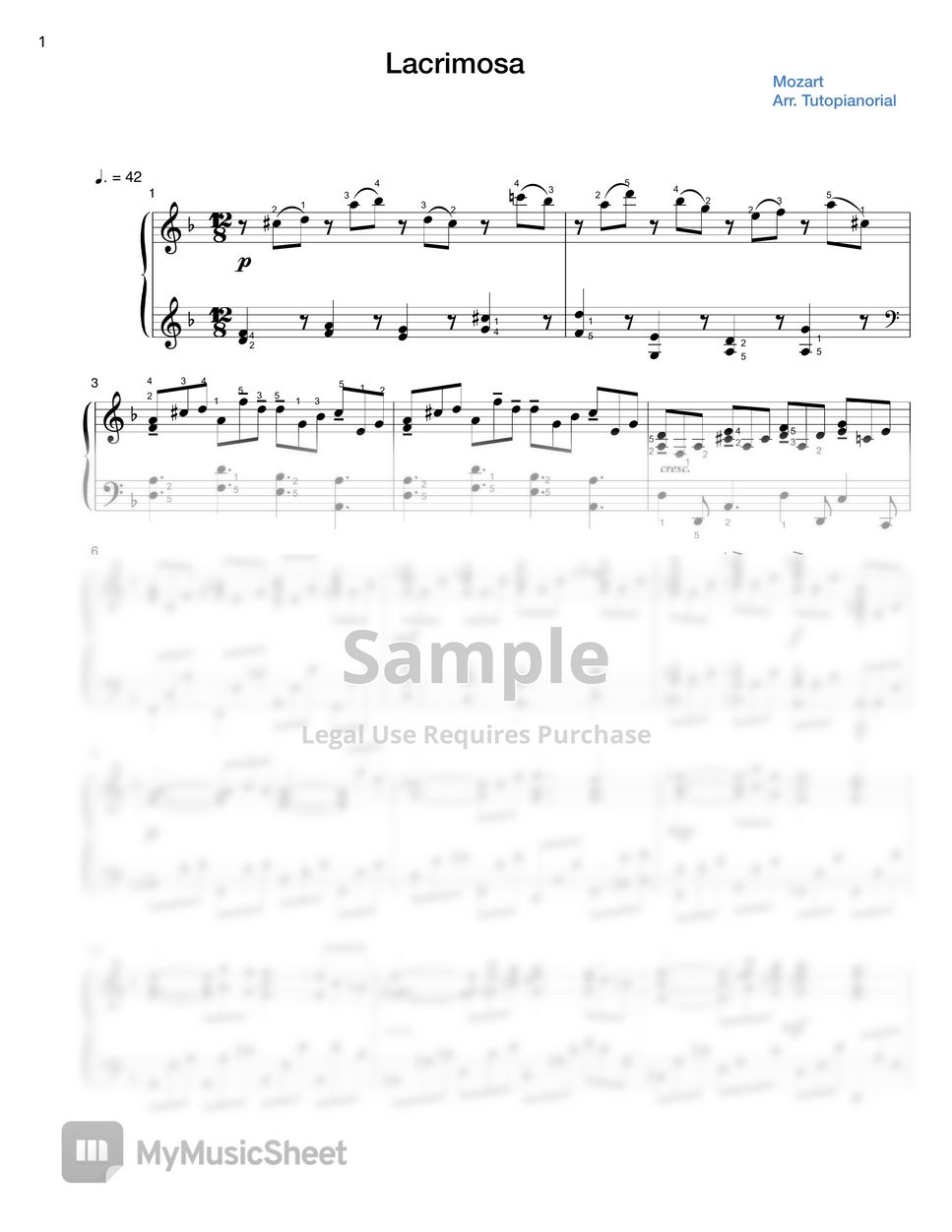 Mozart - Lacrimosa by Tutopianorial