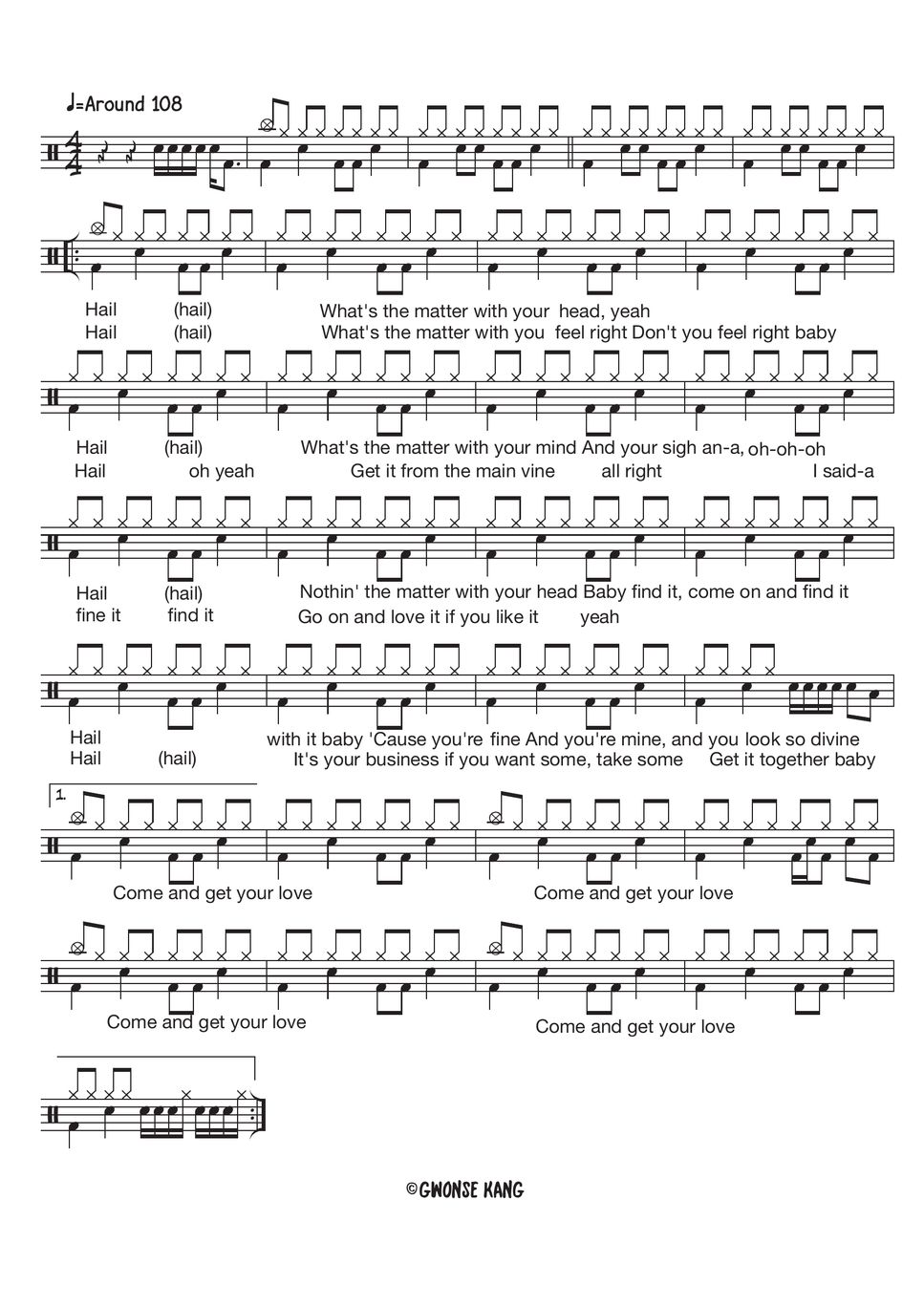 Worksheet: Copy The Lyrics of The Song COME AND GET YOUR LOVE by REDBONE, PDF, Recorded Music