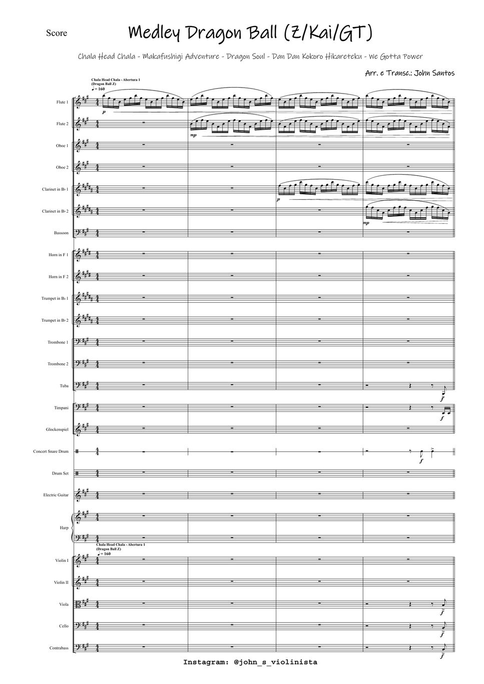 Dragon Ball Medley (Conductor + Set Parts) by John Santos