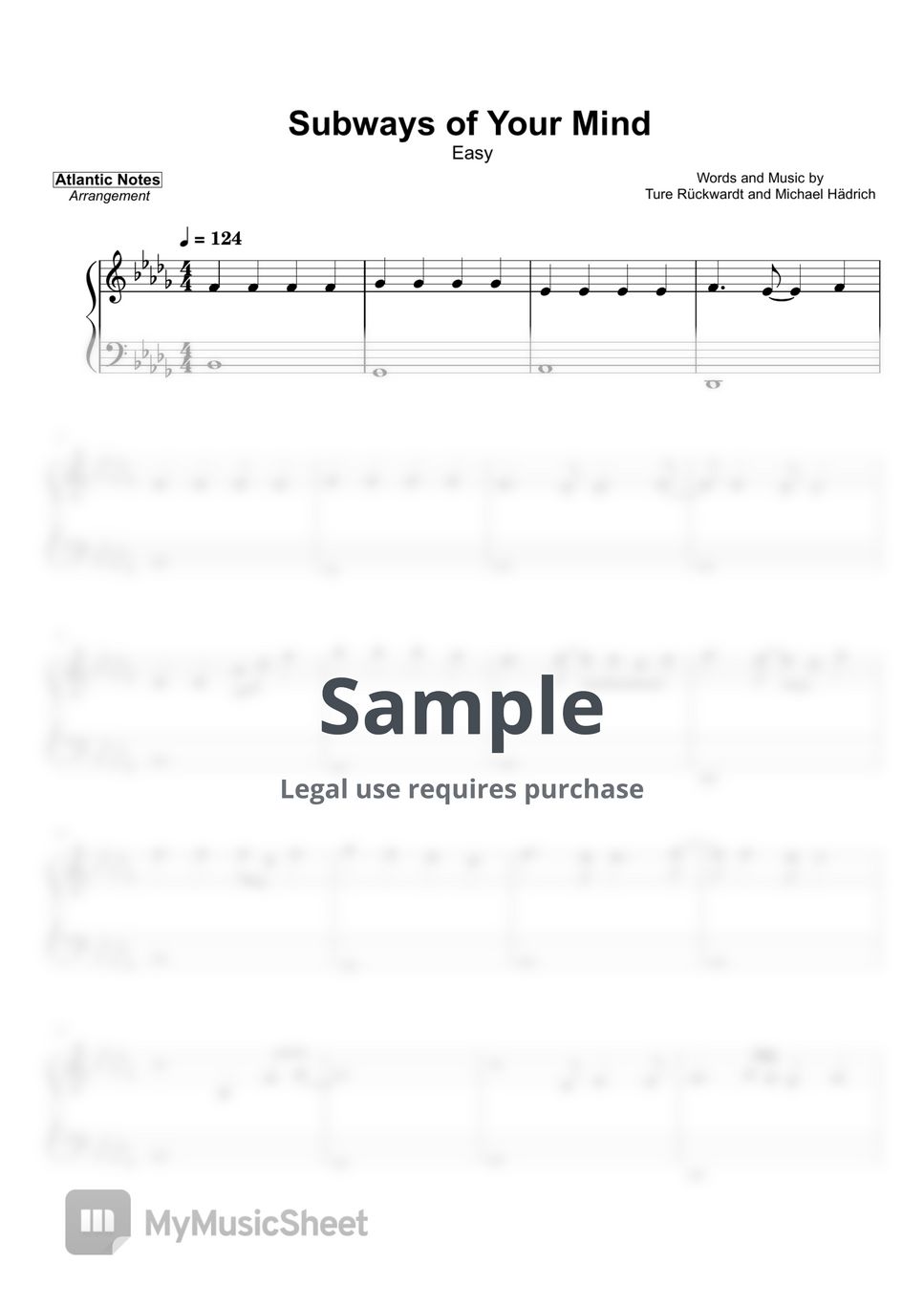 FEX Subways Of Your Mind Sheets by Atlantic Notes