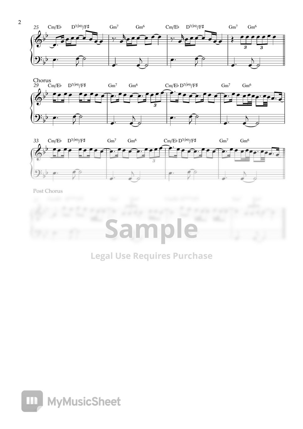 BTS V - Blue (EASY PIANO SHEET) by Pianella Piano