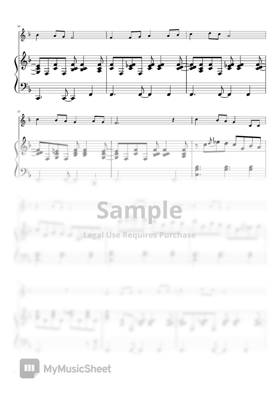 LONG LONG AGO (ensemble, piano,violin) Sheet by pfkaori