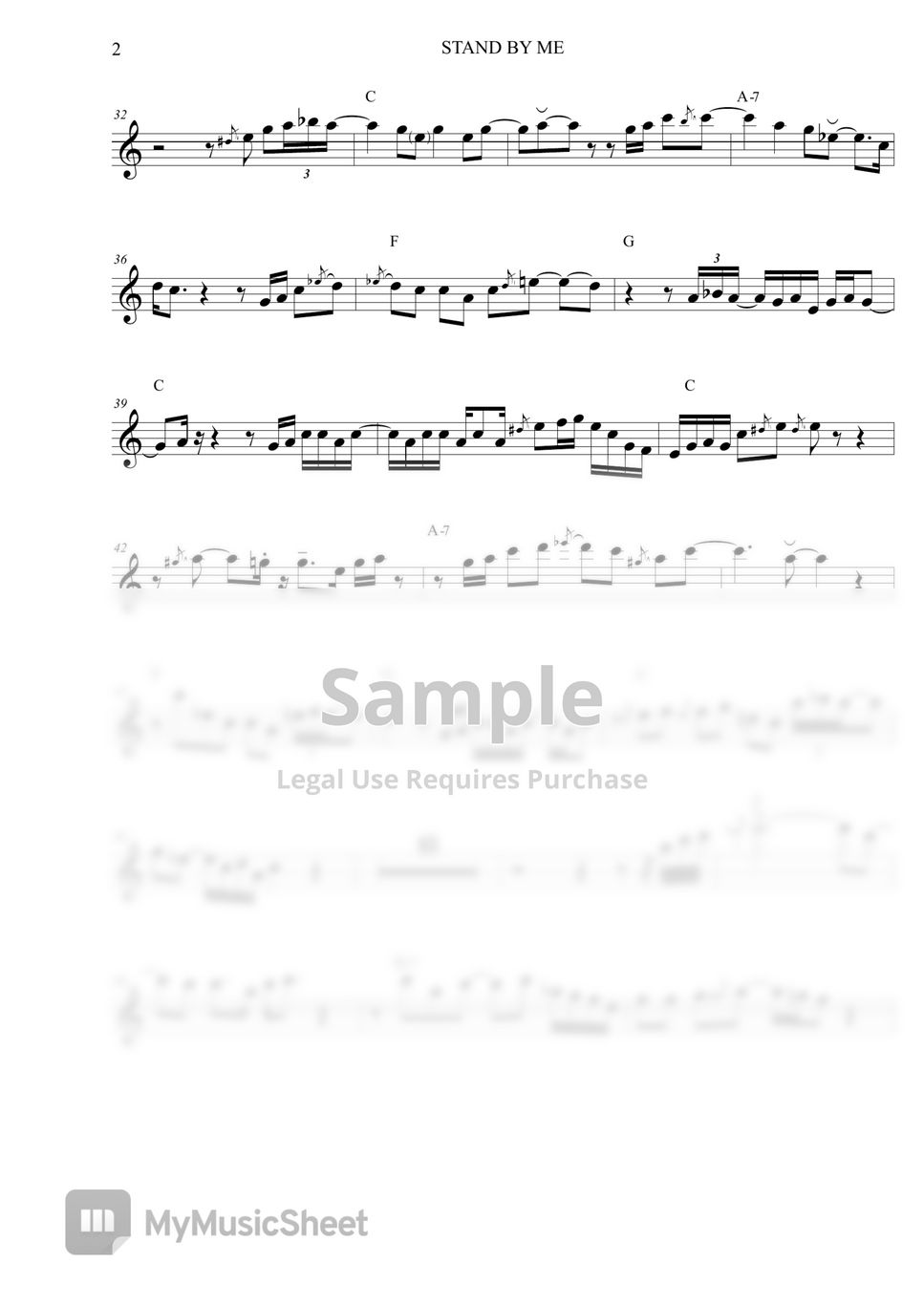 Stand by me Eric Marienthal (Alto Sax) Sheets by Ismael Dorado