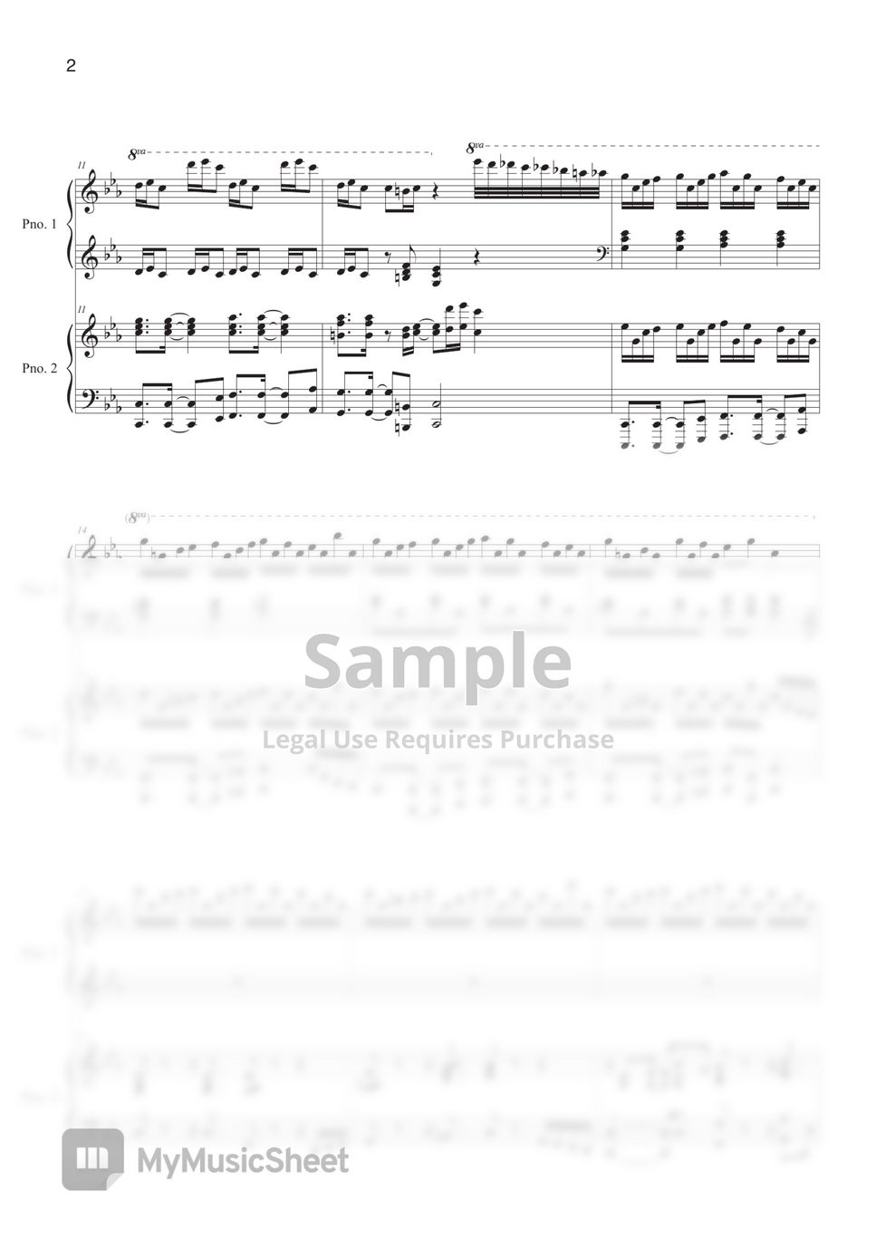 Maksim Mrvica - Croatian Rhapsody (4Hands Piano) by Bella&Lucas