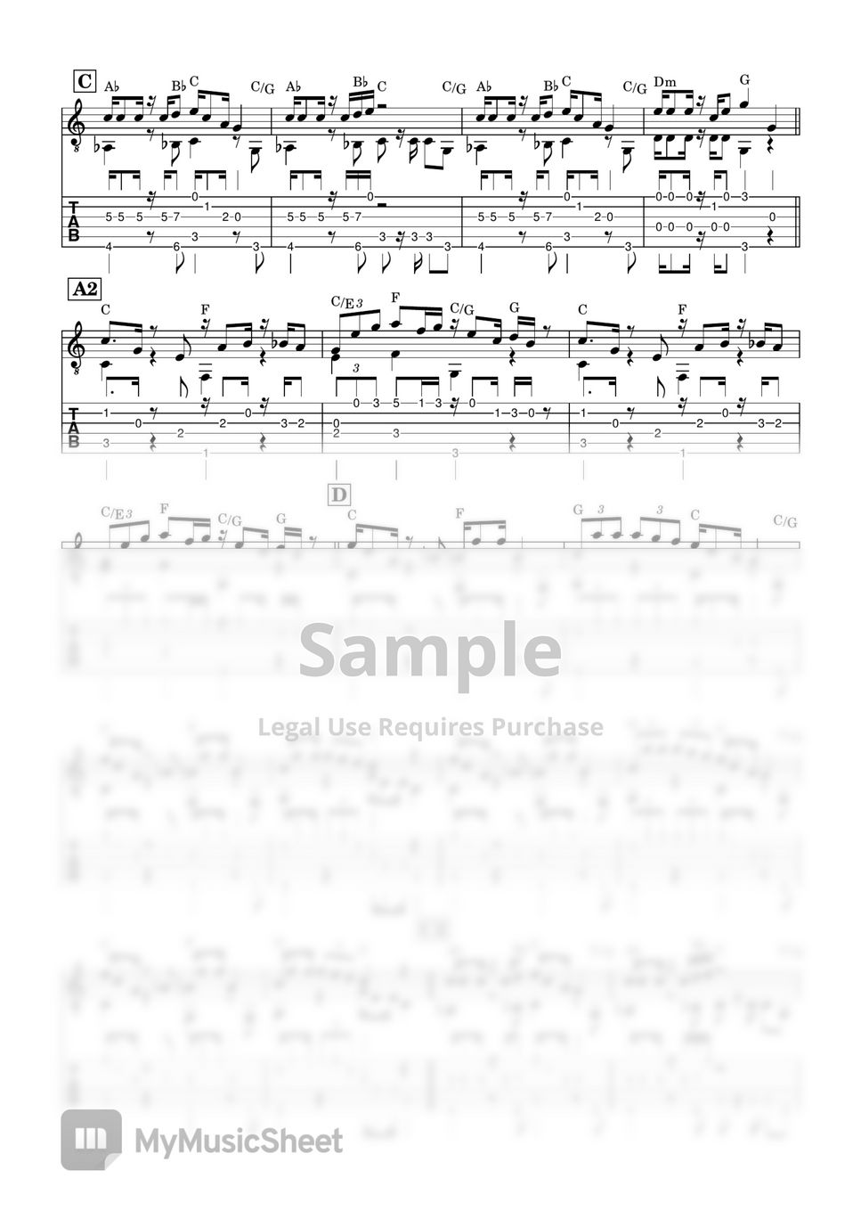 the-super-mario-bros-super-mario-theme-fingerstyle-tab-1staff-by