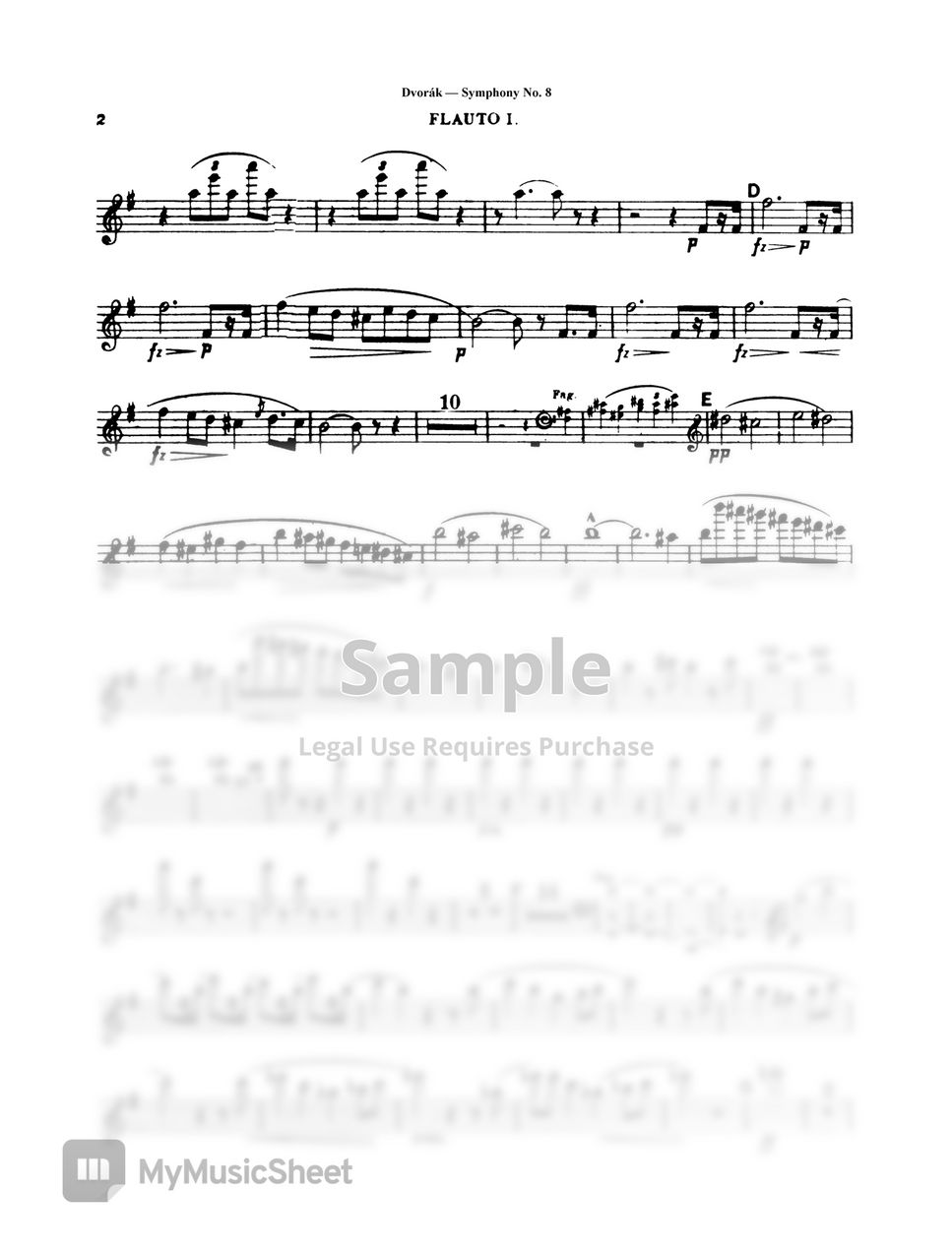 A. Dvorak - Symphony No. 8 by Original Sheet