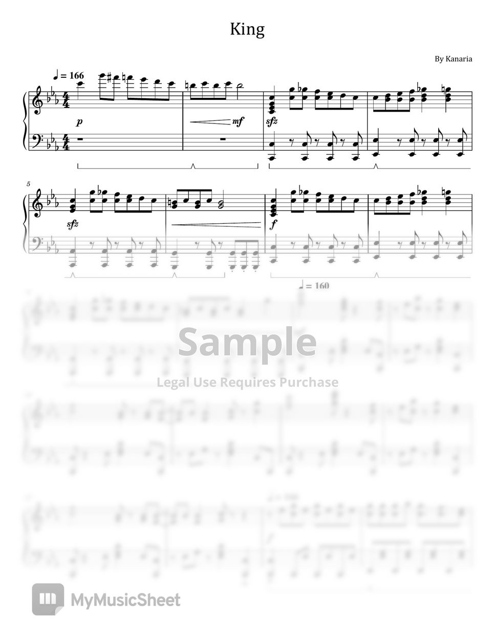 Kanaria - King (Kanaria - For Piano Solo) by poon