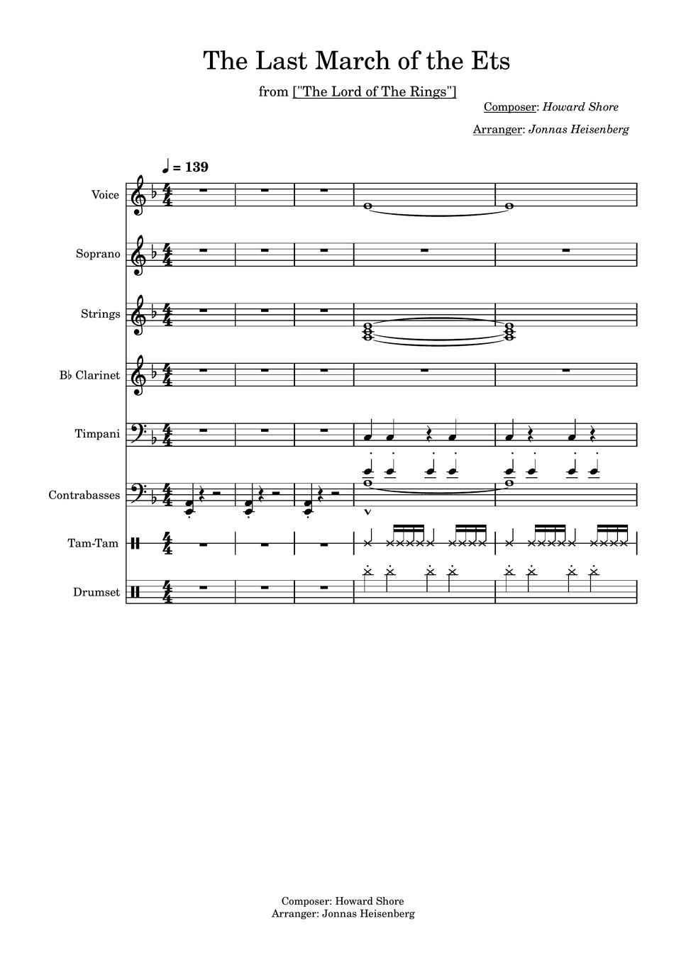 Howard shore the last march of the ents sheet by jonnas heisenberg