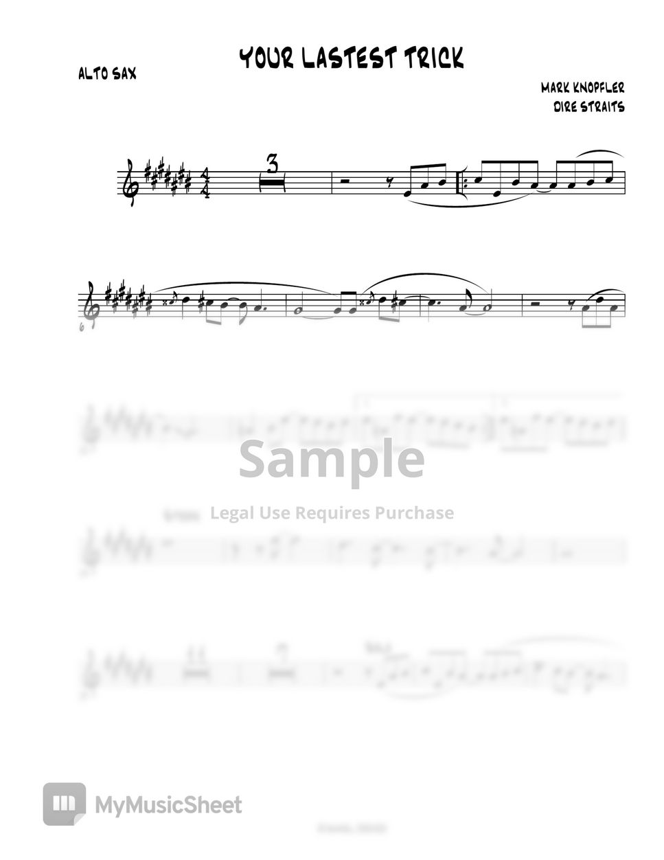 Your Latest Trick - Dire Straits. Mark Knopfler. Sax: Michael Brecker (Alto Sax) by Ismael Dorado