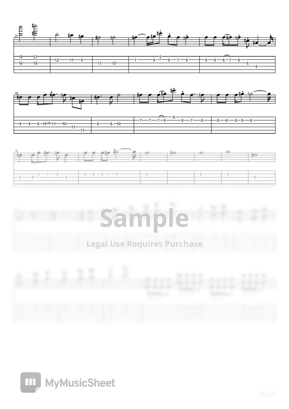 Kolor - 這些機會不是屬於我的guitar cover タブ+五線譜by Eric Lo