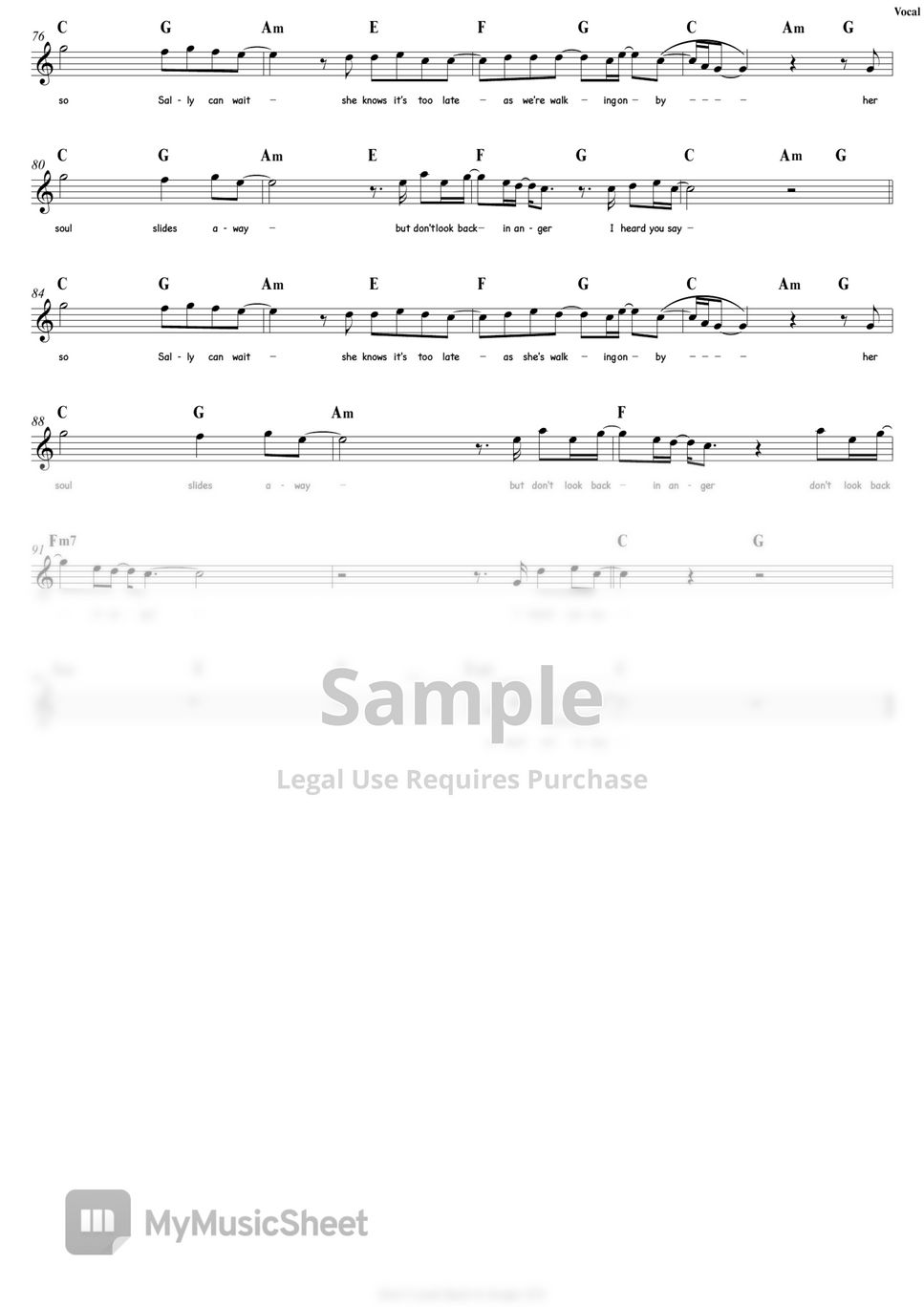 Oasis - Don't Look Back In Anger | Vocal/Inst. by COVER SKILLS