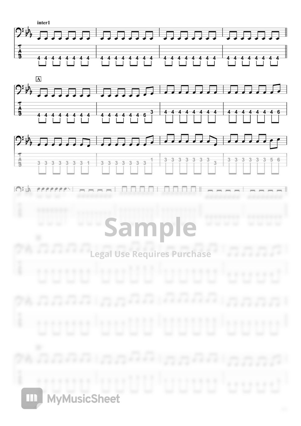 Official dism white noise basstab 5strings by swbass