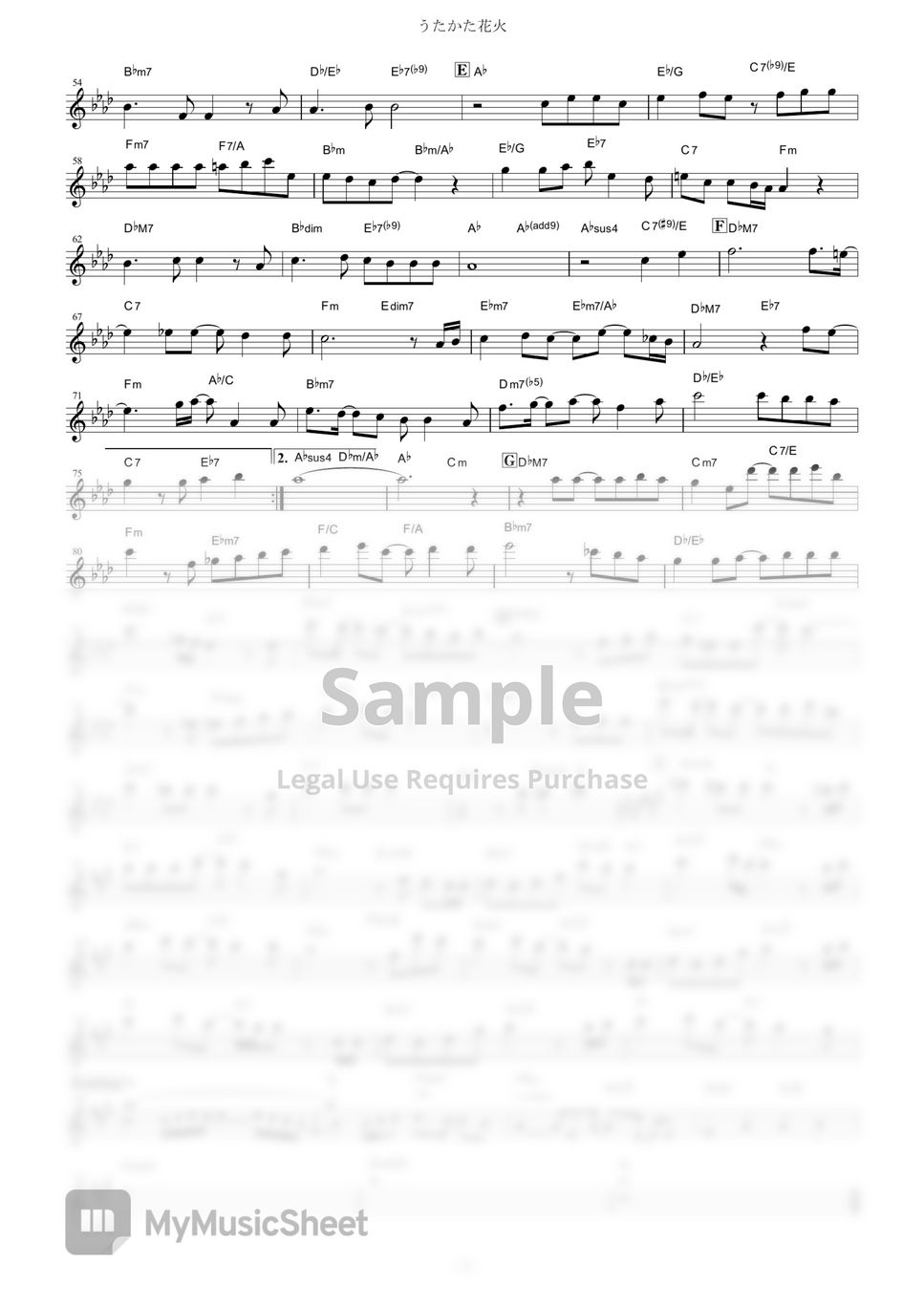 Supercell utakata hanabi naruto shippuuden in c sheets by muta sax