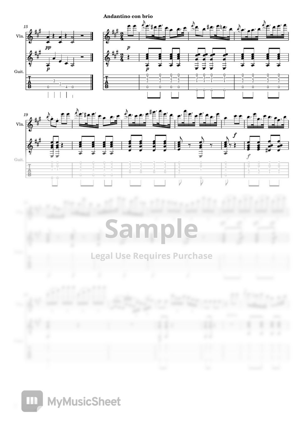 Niccolò Paganini - Paganini 6 Sonatas for Violin and Guitar Op.2 No.4 (Violin Guitar Duet) by Steven's Strings Studio