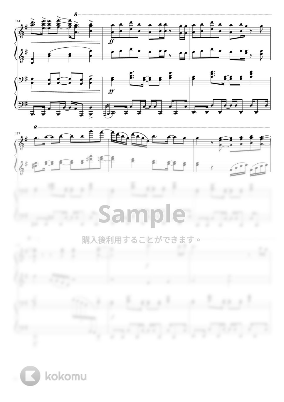 連弾楽譜 楽譜】1・2・3 / まふまふ (ピアノ連弾 / 初〜中級) - Piascore