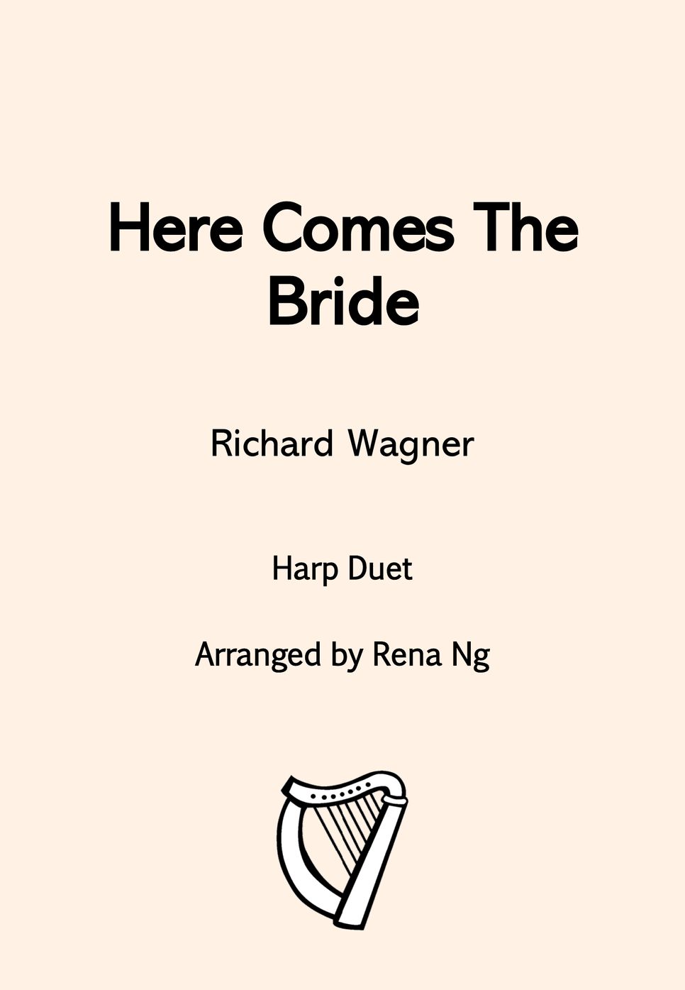 Richard Wagner - Here Comes the Bride (Harp Duet / Harp & Piano) by Harp With Me