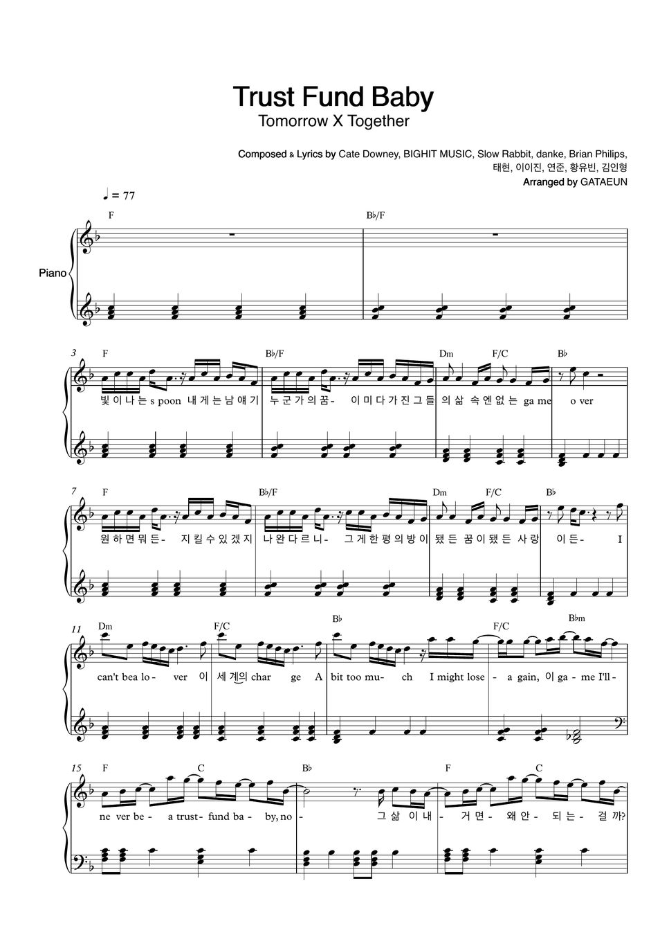 Tomorrow X Together Trust Fund Baby Sheets By GATAEUN