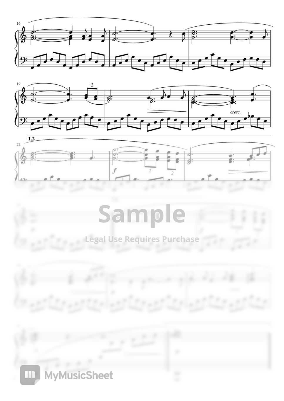 A.C.Adam - O Holy Night (Cdur・Pianosolo Intermediate) Sheets by pfkaori