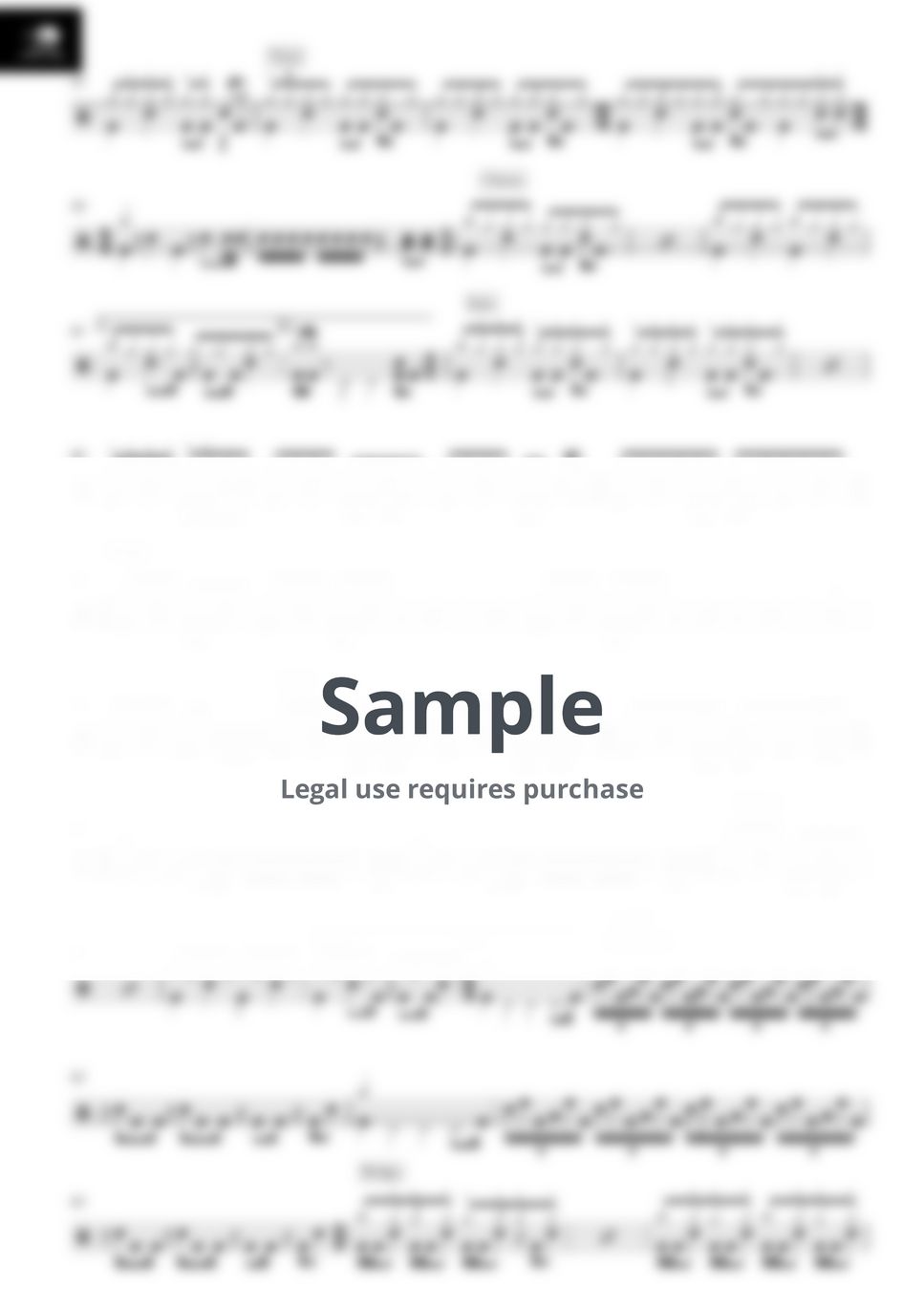 Guns N' Roses Paradise City Sheets by Drum Transcription Drum Sheet MX