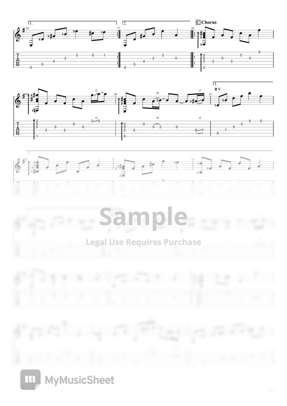 Bread IF Bread Fingerstyle Tab Fingerstyle Guitar 악보 by Jordan Hilario