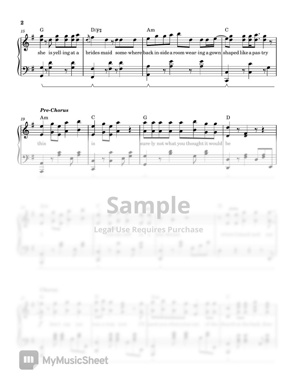 Taylor Swift - Speak Now (PIANO SHEET) by John Rod Dondoyano