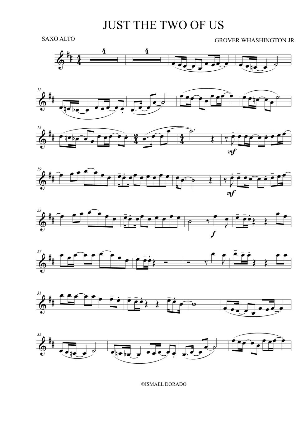 Just the two of us saxophone store sheet music