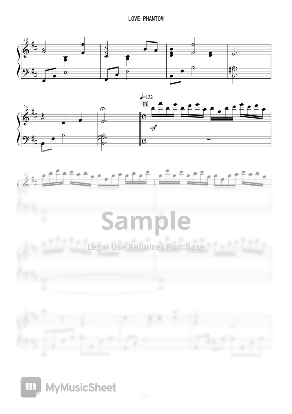 B'z - LOVE PHANTOM 楽譜 by Oshamanbe