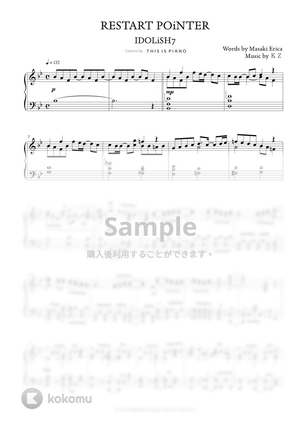 アイドリッシュセブン - RESTART POiNTER by THIS IS PIANO