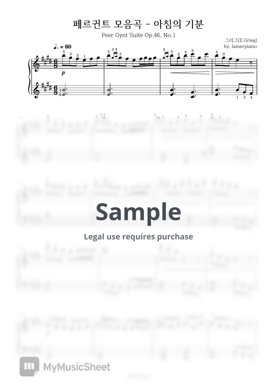 Peer Gynt - Spartiti Completi Per Pianoforte Delle Suite Op. 46 E Op. 55