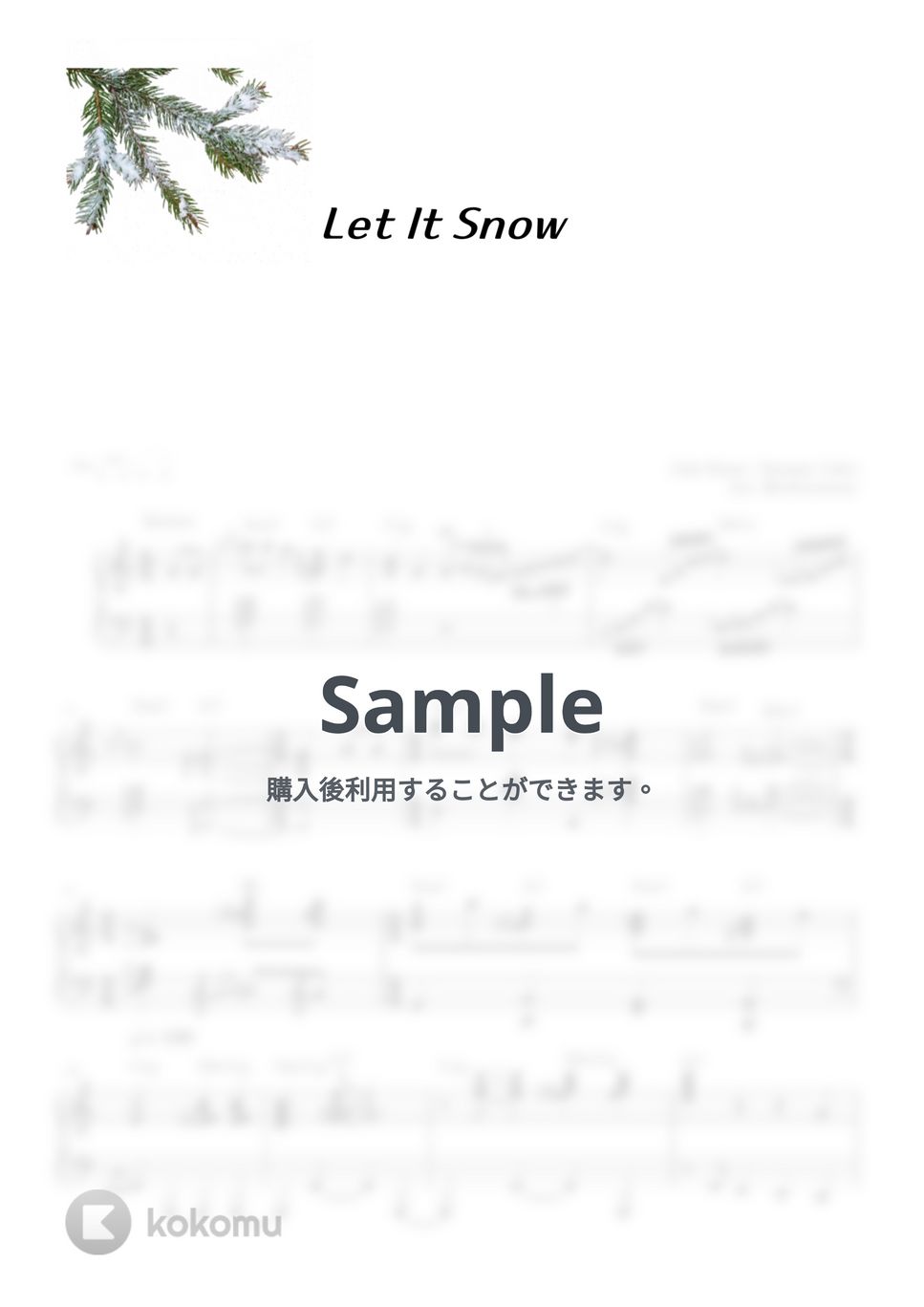 Jule Styne / Sammy Cahn - Let It Snow 楽譜 By Miriharmony