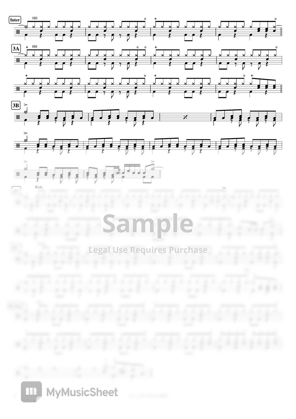 Mr.Children - マシンガンをぶっ放せ by Cookai's J-pop Drum sheet music!!!