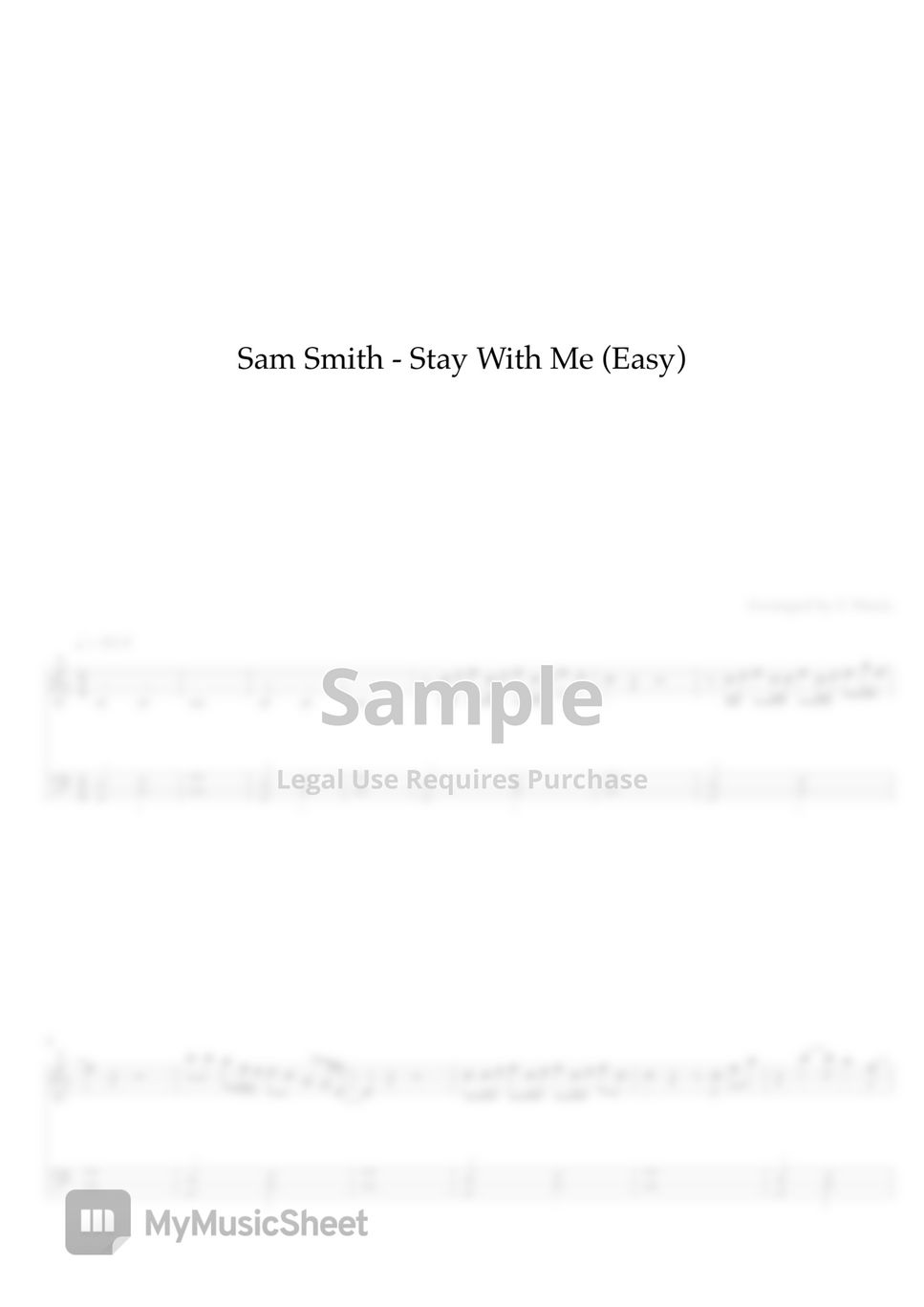 Sam Smith - Stay with Me (Easy Version) by C Music
