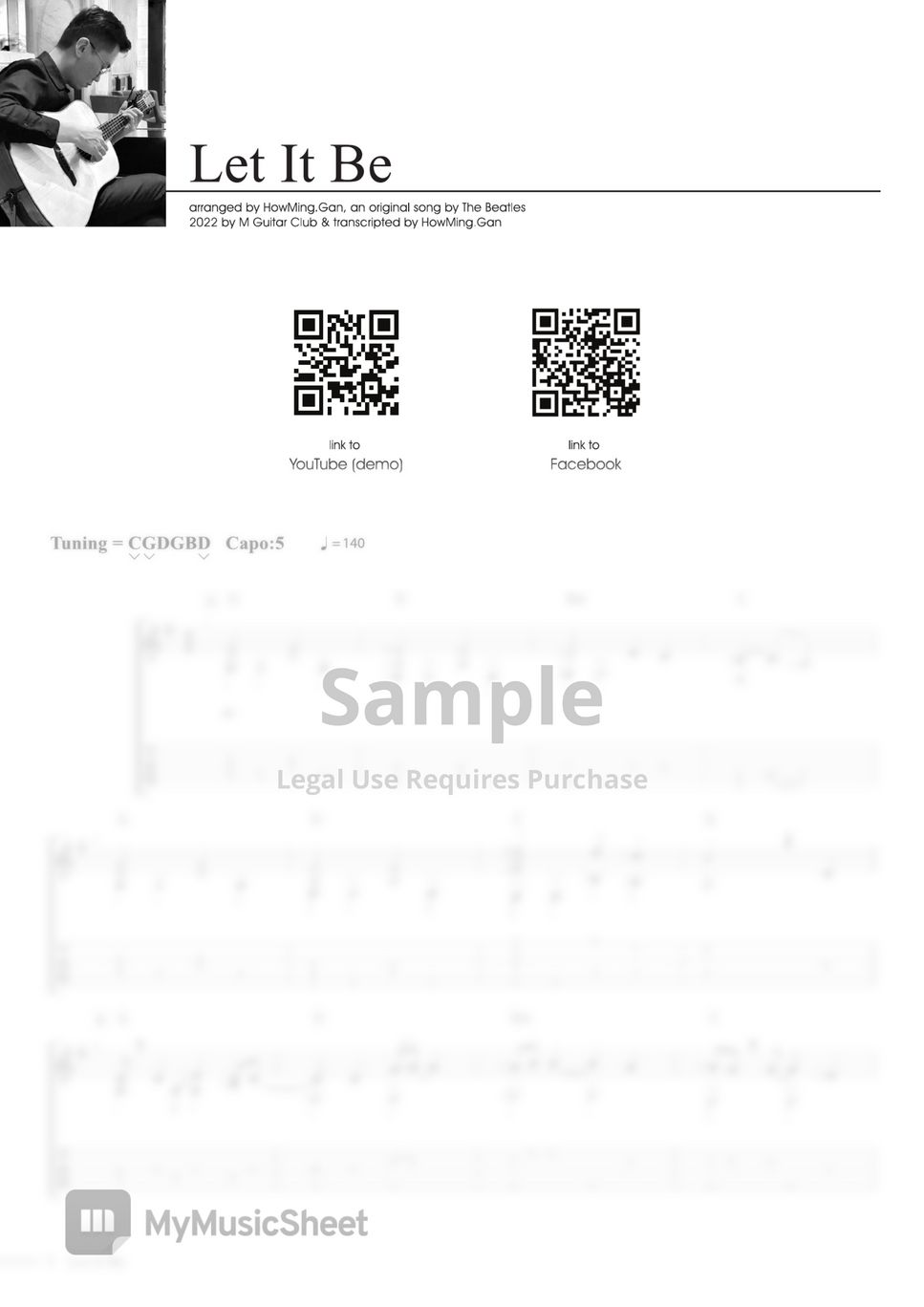 the-beatles-let-it-be-fingerstyle-tab-1-staff-by-howming