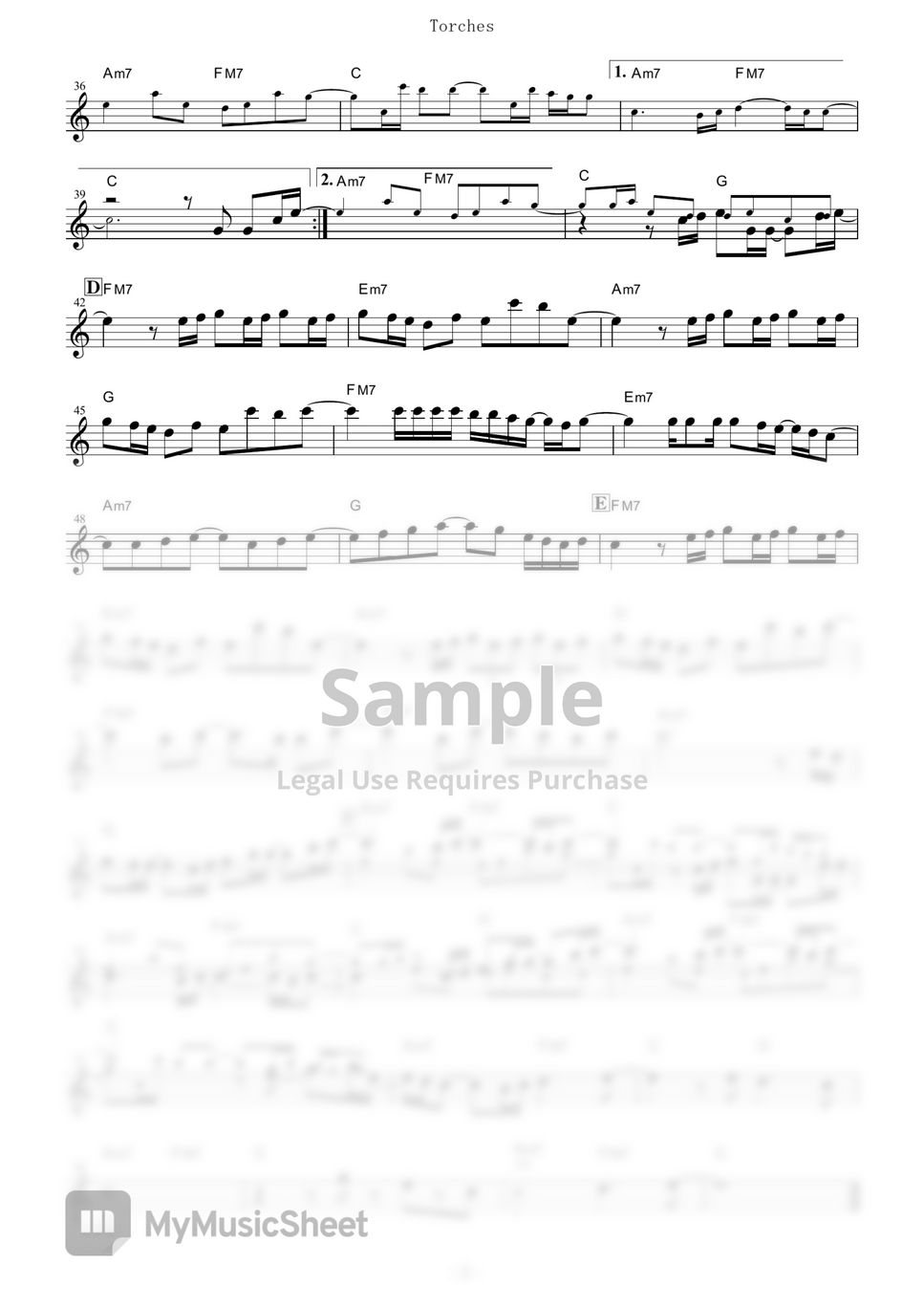 Aimer Torches (Vinland Saga / in C) Sheets by mutasax