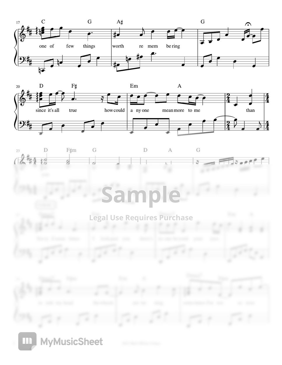 The Carpenters - You (piano sheet music) by Mel's Music Corner