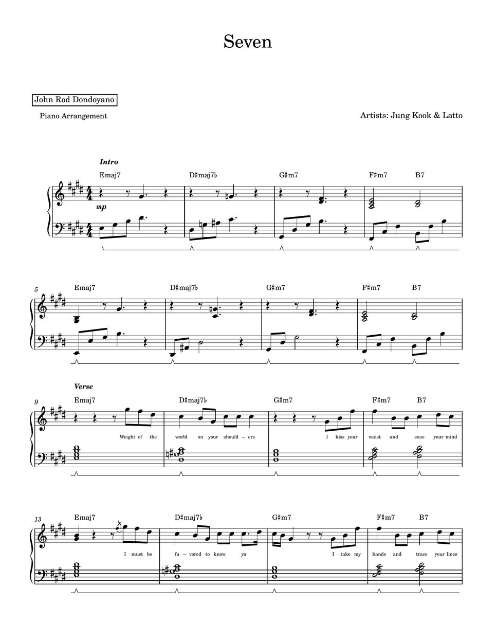 Jung Kook & Latto - Seven by John Rod Dondoyano