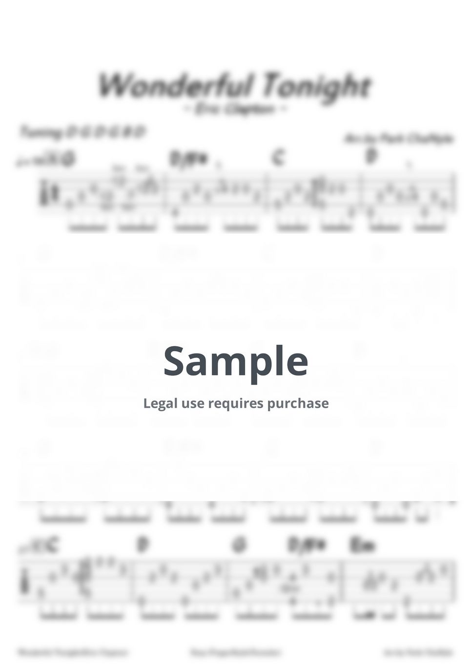 Eric Clapton - Wonderful Tonight (Fingerstyle Guitar) by Park ChaNyle