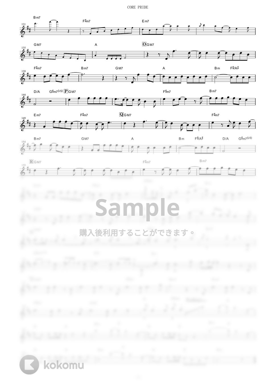 UVERworld - CORE PRIDE (『青の祓魔師』 / in Eb) 楽譜 by muta-sax