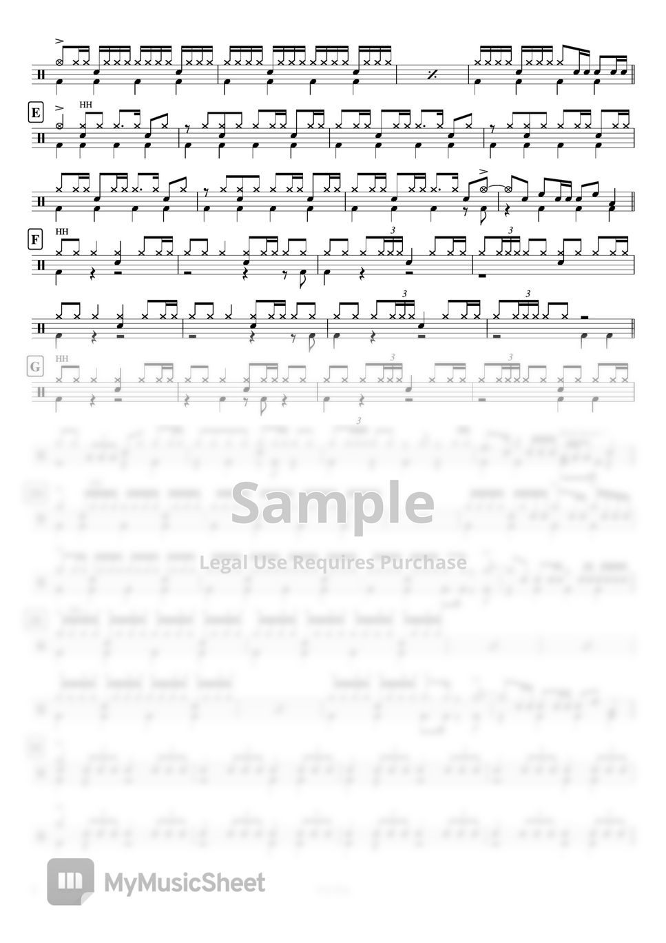 YOASOBI - アイドル (アニメ『【推しの子】』OPテーマ) by Cookai's J-pop Drum sheet music!!!